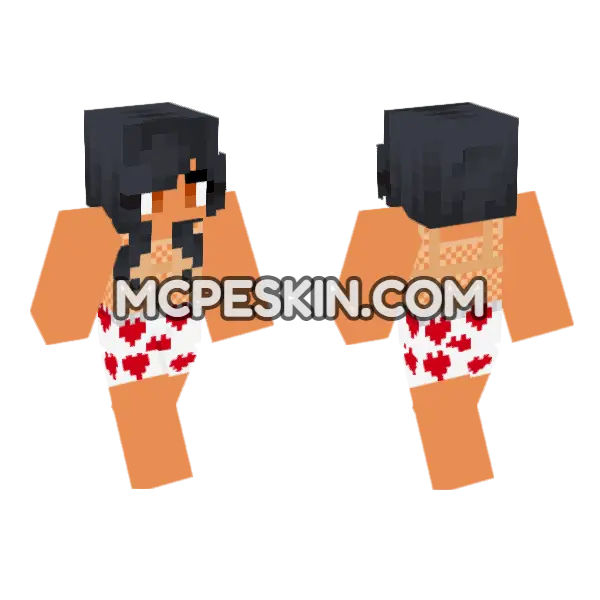 Aphmau Boxer Shorts V3 Minecraft Bedrock skin, front and back