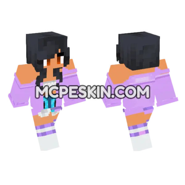 Aphmau Current Skin Minecraft Bedrock skin, front and back