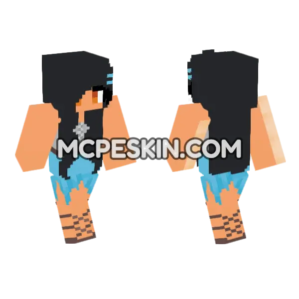 Aphmau Dress HD Minecraft Bedrock skin, front and back