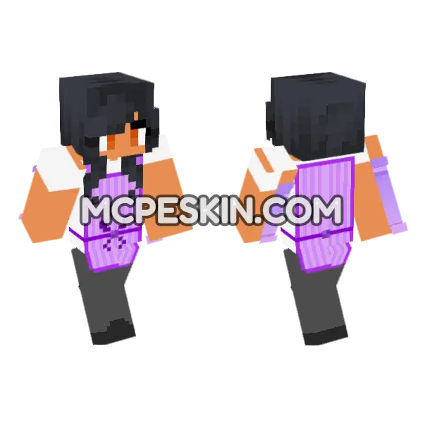 Aphmau Haunted Food Truck Minecraft Bedrock skin, front and back