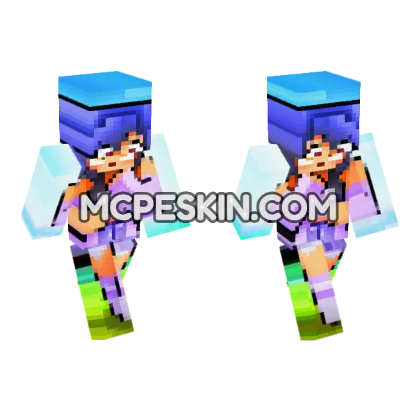 Aphmau HD Skin 6795859 Minecraft Bedrock skin, front and back