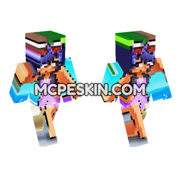Aphmau HD Skin 6795862 Minecraft Bedrock skin, front and back