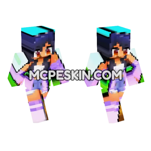 Aphmau Skin Minecraft Bedrock skin, front and back