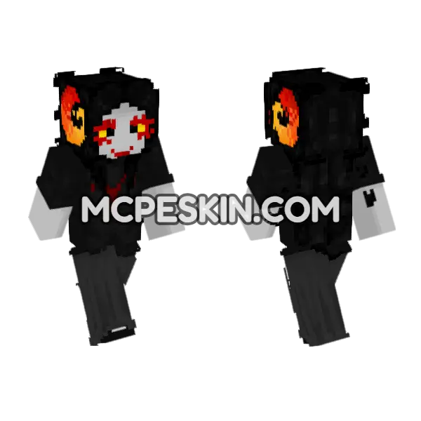 Aradia Megido Homestuck Minecraft Bedrock skin, front and back
