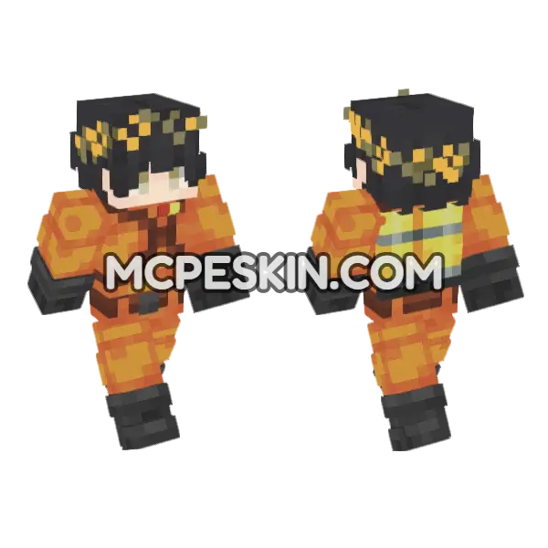 Arie Minecraft Bedrock skin, front and back