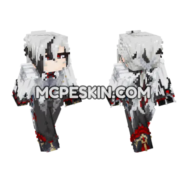 Arlecchino Genshin Impact, front and back