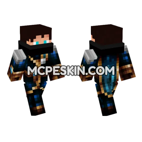 Arqueiro Skin Minecraft Bedrock skin, front and back