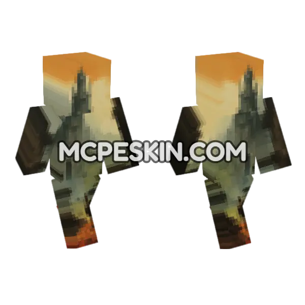 Art 5 Minecraft Bedrock skin, front and back