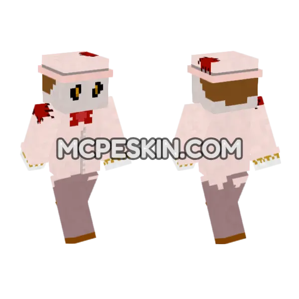 Asahi Chizuru Minecraft Bedrock skin, front and back
