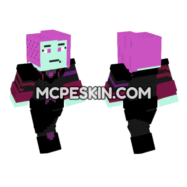 Ash from Final Space Minecraft Bedrock skin, front and back