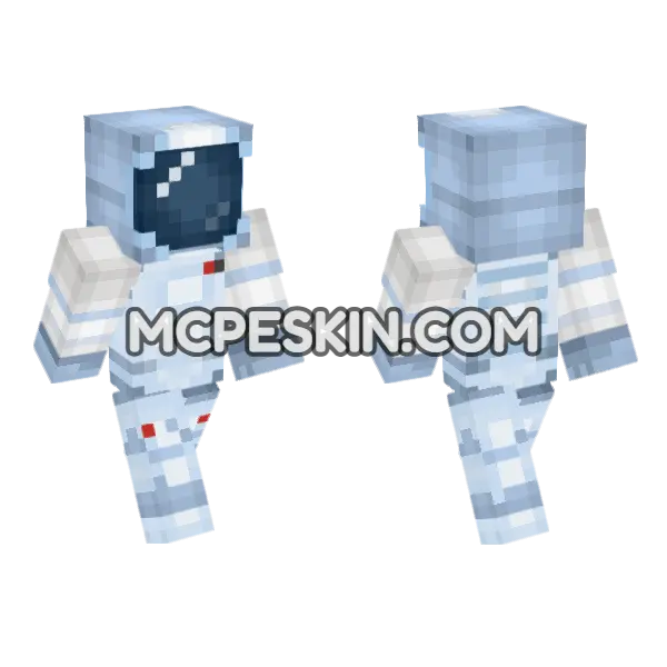 Astronaut 2 Minecraft Bedrock skin, front and back