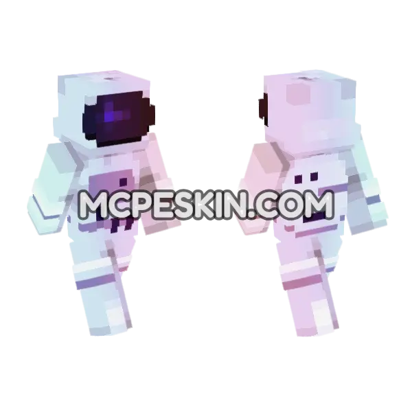 Astronaut 3 Minecraft Bedrock skin, front and back