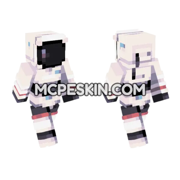 Astronaut Skin Minecraft Bedrock skin, front and back
