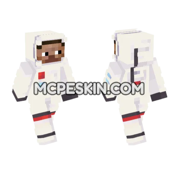 Astronaut Skin Minecraft Bedrock skin, front and back