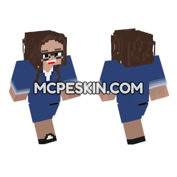 Attorney Female Minecraft Bedrock skin, front and back