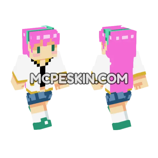 Aubrey Minecraft Bedrock skin, front and back