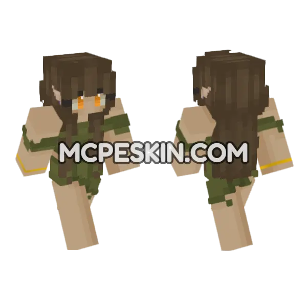 Aubrie Skin Minecraft Bedrock skin, front and back
