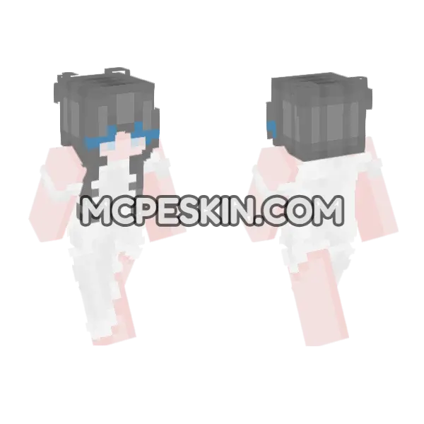 Aurora Minecraft Bedrock skin, front and back