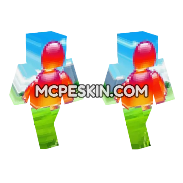 Avatar 10 Minecraft Bedrock skin, front and back