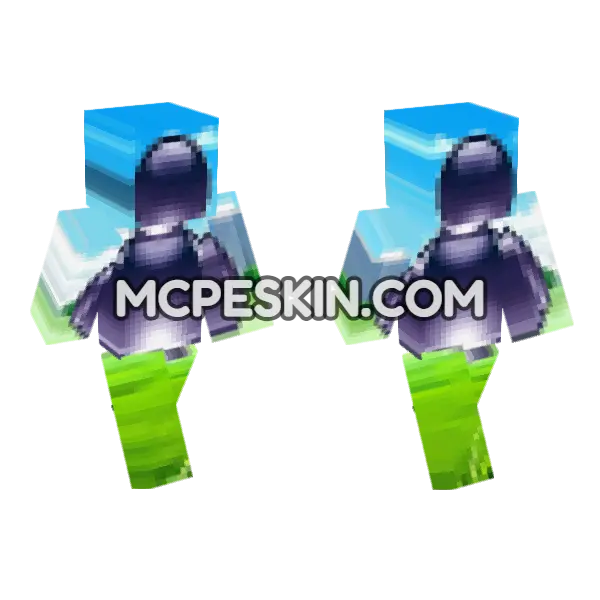 Avatar 16 Minecraft Bedrock skin, front and back