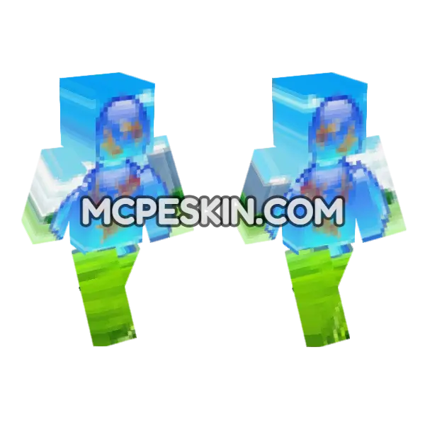 Avatar 2 Minecraft Bedrock skin, front and back