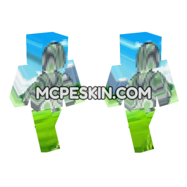 Avatar 8 Minecraft Bedrock skin, front and back