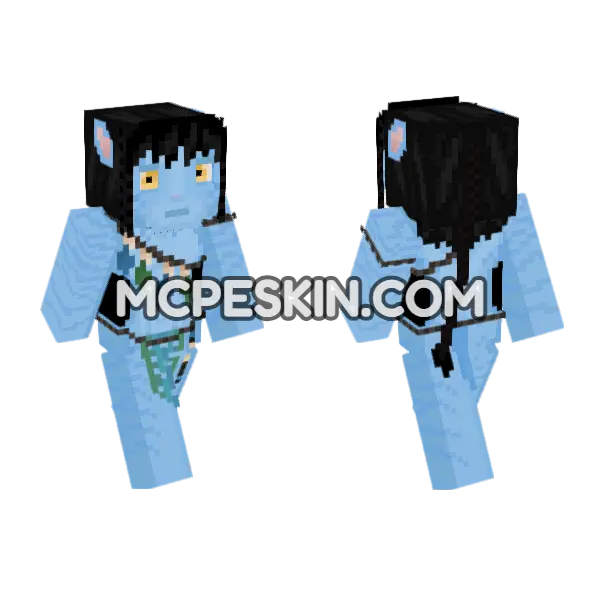 Avatar Way of Water Minecraft Bedrock skin, front and back