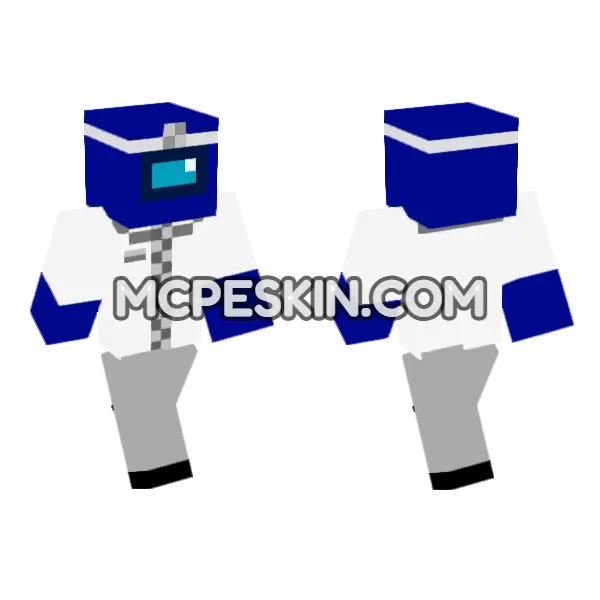 Azul Sexy Minecraft Bedrock skin, front and back