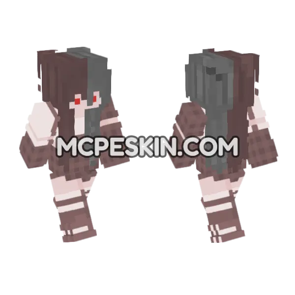 Azure Artery Skin Minecraft Bedrock skin, front and back