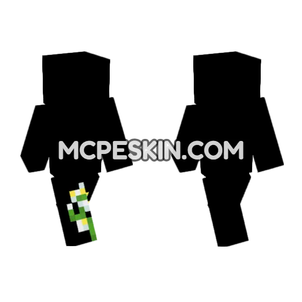 Azure Bluet Minecraft Bedrock skin, front and back