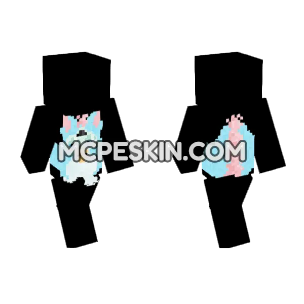 Baby Blue Furby 90s, front and back