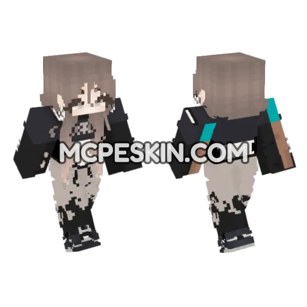 Baby Come Over Minecraft Bedrock skin, front and back