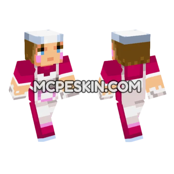 Baker S Wife Minecraft Bedrock skin, front and back