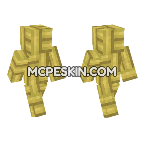 Bamboo Mosaic Minecraft Bedrock skin, front and back
