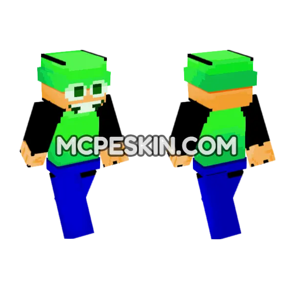 Bandu FNF Remake Minecraft Bedrock skin, front and back