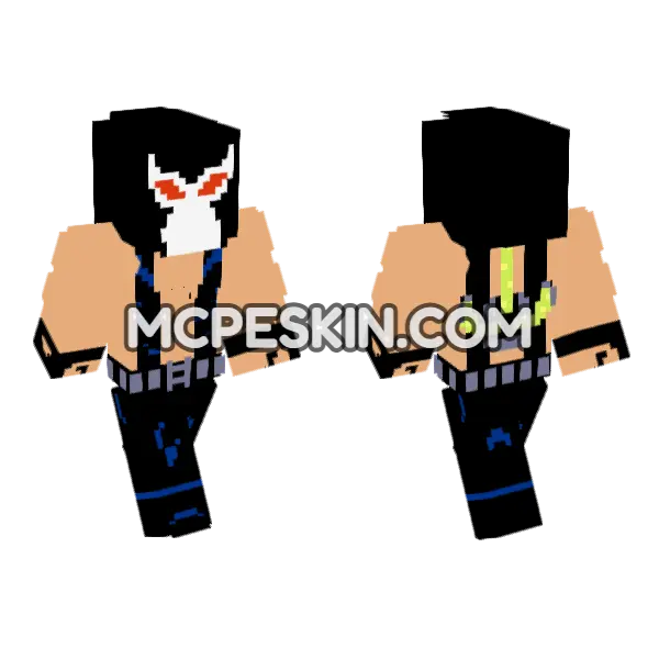 Bane Batman Skin Minecraft Bedrock skin, front and back
