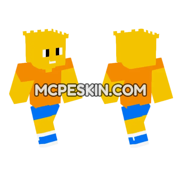 Bart The Boy Minecraft Bedrock skin, front and back