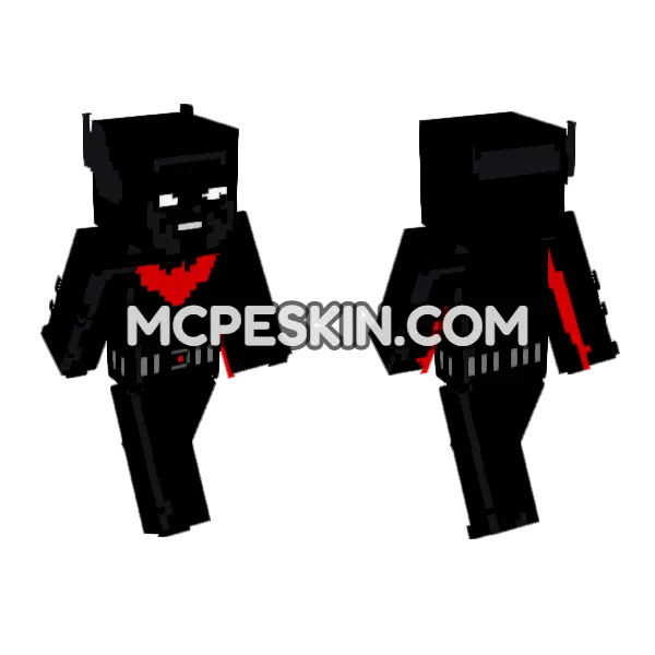 Batman Beyond Terry McGinnis Minecraft Bedrock skin, front and back