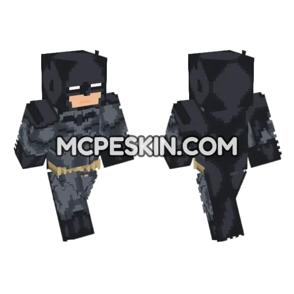 Batman DCAMU Skin Minecraft Bedrock skin, front and back