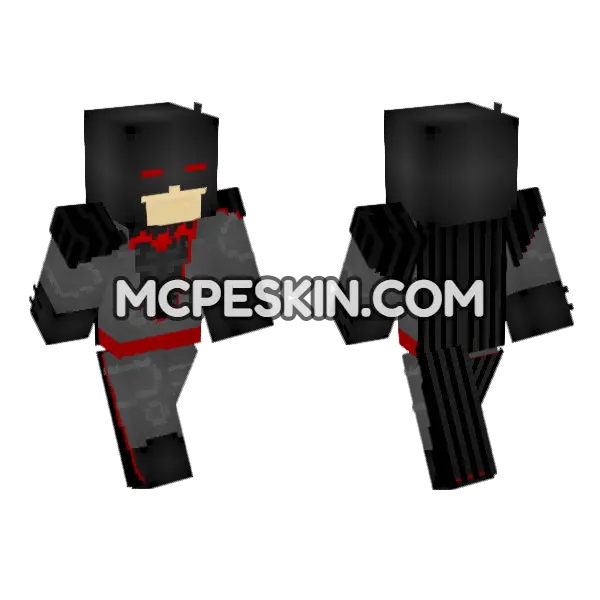 Batman Earth 2 Thomas Wayne Minecraft Bedrock skin, front and back