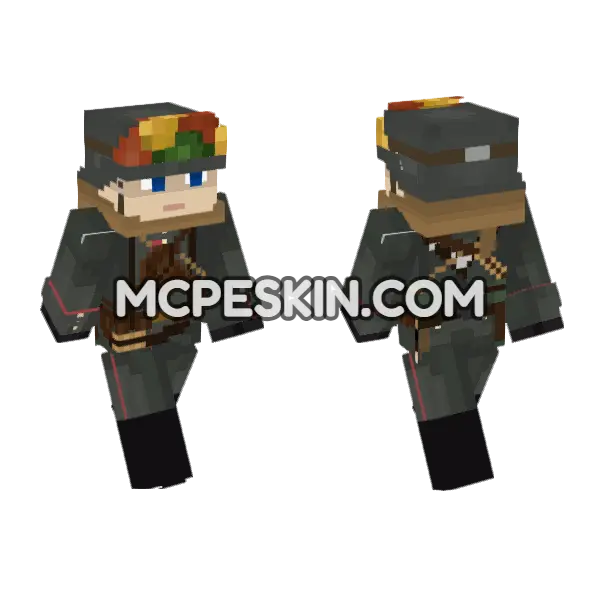 Battlefield German Assault Minecraft Bedrock skin, front and back