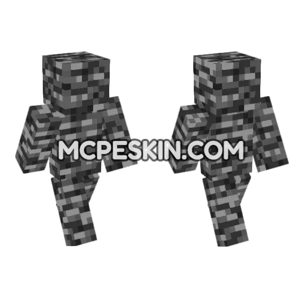 Bedrock Block Skin Minecraft Bedrock skin, front and back