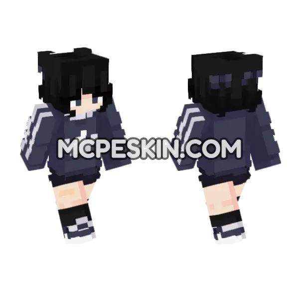 Bella School Uniform Minecraft Bedrock skin, front and back