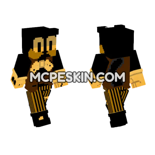 Bendy The Cat Minecraft Bedrock skin, front and back