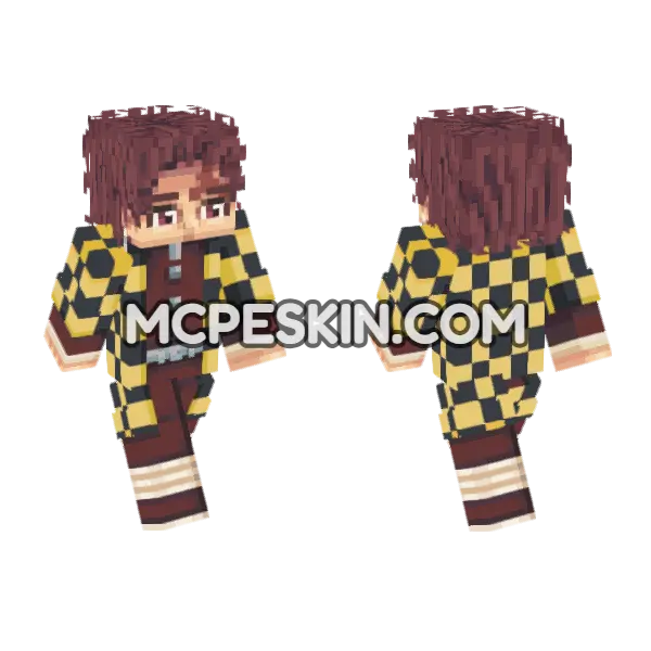 Benjiro 2 Minecraft Bedrock skin, front and back