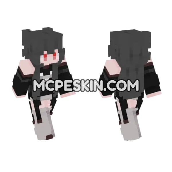 Beryl Butcher Minecraft Bedrock skin, front and back
