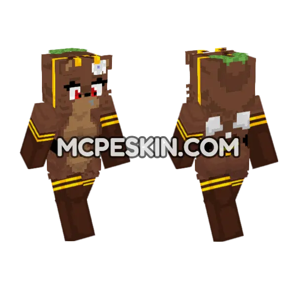 Bia Prowell – Jenny Mod Bedrock Skin Minecraft Bedrock skin, front and back