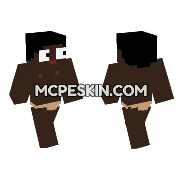 Big Eyes Guy Minecraft Bedrock skin, front and back