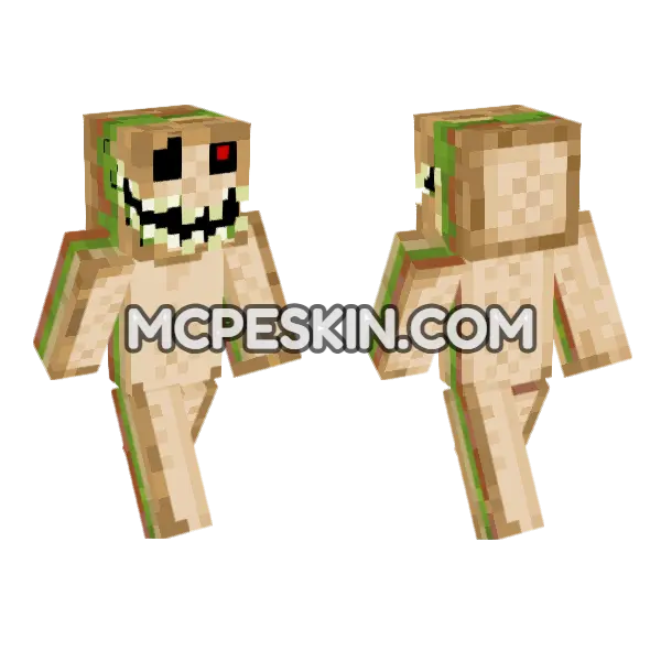 Bigmouth Horror Sandwich Minecraft Bedrock skin, front and back