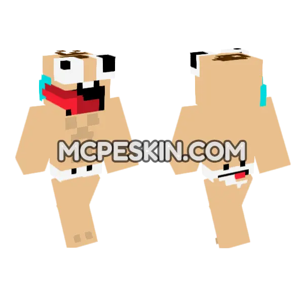 Bigmouth Kid Minecraft Bedrock skin, front and back